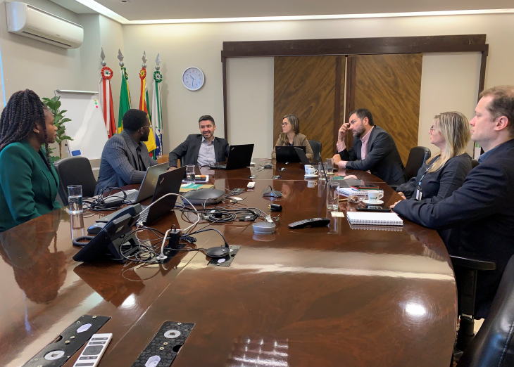 BRDE recebe representação do Banco de Angola para intercâmbio