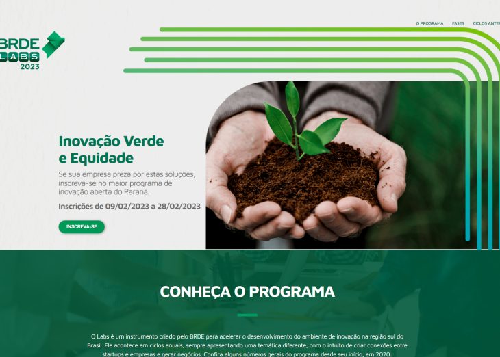 Empresas do Paraná selecionadas pelo BRDE Labs vão lançar desafios com o tema Inovação Verde e Equidade